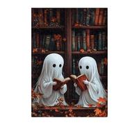 Jigsaw Puzzles for Adults 300 Ghost Bookshelf, Challenge Educational Game, Impossible High Difficult Jigsaw Puzzles for Adults, Puzzle 300 Pieces