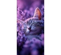 Jigsaw Puzzles for Adults 300 Lavender Kitten Puzzle Impossible Hard Difficult Challenging Puzzle for Adults 300 Piece Puzzle Games 15.6 x 11 inch