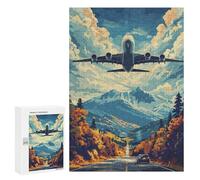 Jigsaw Puzzles for Adults 300 PCS A380 Plane Illustration Adult Jigsaw Puzzle Relax Games Wall Decoration Gifts for Friends And Family 300 PCS