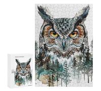 Jigsaw Puzzles for Adults 300 PCS Abstract Paint Owl Adult Jigsaw Puzzle Relax Games Wall Decoration Gifts for Friends And Family 300 PCS