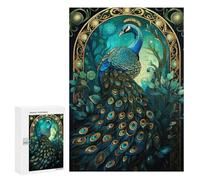 Jigsaw Puzzles for Adults 300 PCS Abstract Peacock Kintsugi Adult Puzzles Brain Teaser Game Presents for Women Gifts for Friends And Family 300 PCS