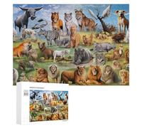 Jigsaw Puzzles for Adults 300 PCS African Wildlife Gathering Jigsaw Relaxing Games Analysis And Logic Unique Birthday And Xmas Gifts 300 PCS