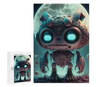 Jigsaw Puzzles for Adults 300 PCS Alien Robot with Big Eyes Jigsaws for Adults Family Games Stress Reliever Birthday Present, Gifts, 300 PCS