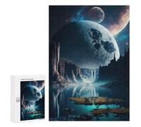 Jigsaw Puzzles for Adults 300 PCS Alien Waterfall Landscape Jigsaws for Adults Family Games Stress Reliever Birthday Present, Gifts, 300 PCS