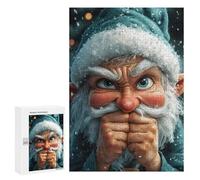 Jigsaw Puzzles for Adults 300 PCS Angry Christmas Elf Funny Adult Puzzles Brain Teaser Game Presents for Women Gifts for Friends And Family 300 PCS