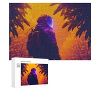 Jigsaw Puzzles for Adults 300 PCS Astronaut in Alien Forest Jigsaws for Adults Fun Games Perfect Decoration Challenging To Complete 300 PCS
