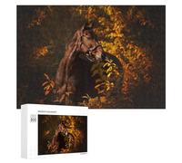Jigsaw Puzzles for Adults 300 PCS Autumn Horse Portrait Puzzle for Adults Relax Games Difficult Hard Gifts for Friends And Family 300 PCS