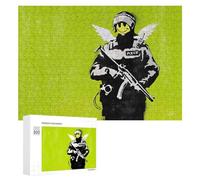 Jigsaw Puzzles for Adults 300 PCS Banksy Policeman Graffiti Puzzle for Adults Hands-on Game Wall Decoration Fun Activities at Home 300 PCS