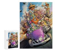 Jigsaw Puzzles for Adults 300 PCS Cartoon Car Adventure -1 Puzzle for Adults Relax Games Difficult Hard Gifts for Friends And Family 300 PCS