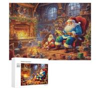 Jigsaw Puzzles for Adults 300 PCS Christmas Magic in Santa's Workshop Jigsaw Relaxing Games Analysis And Logic Unique Birthday And Xmas Gifts 300 PCS