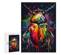 Jigsaw Puzzles for Adults 300 PCS Colorful Bug With Drips Adult Jigsaw Puzzle Family Game Presents for Women Birthday Present, Gifts, 300 PCS