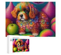 Jigsaw Puzzles for Adults 300 PCS Colorful Rainbow Puppy Puzzle for Adults Relax Games Difficult Hard Gifts for Friends And Family 300 PCS