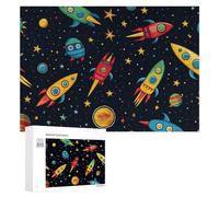 Jigsaw Puzzles for Adults 300 PCS Colorful Rocket Ship Pattern Jigsaw Relaxing Games Analysis And Logic Unique Birthday And Xmas Gifts 300 PCS