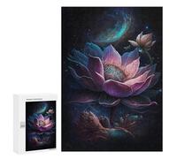 Jigsaw Puzzles for Adults 300 PCS Cosmic Lotus Bloom-6 Puzzle For Teenagerss But Fun And Humorous Wishlist with Santa Claus Unique Birthday And Xmas Gifts 300 PCS