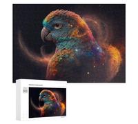 Jigsaw Puzzles for Adults 300 PCS Cosmic Parrot Portrait Jigsaws for Adults Fun Games Perfect Decoration Challenging To Complete 300 PCS