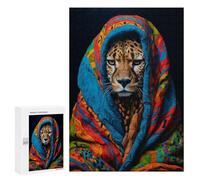 Jigsaw Puzzles for Adults 300 PCS Cozy Cheetah Adult Puzzles Brain Teaser Game Presents for Women Gifts for Friends And Family 300 PCS