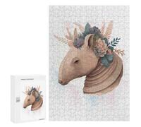 Jigsaw Puzzles for Adults 300 PCS Cute Armadillo Animal Art Puzzle for Adults Hands-on Game Wall Decoration Fun Activities at Home 300 PCS