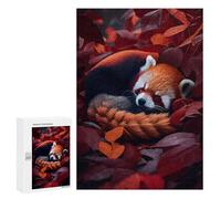 Jigsaw Puzzles for Adults 300 PCS Cute Sleeping Red Panda Teenagers Puzzles DIY Toys Home Decoration Unique Birthday And Xmas Gifts 300 PCS
