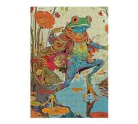Jigsaw Puzzles for Adults 300 PCS Dancing Frogs Jigsaw Puzzle Toy Wall Decor Analysis And Logic Challenging To Complete 300 PCS