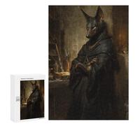 Jigsaw Puzzles for Adults 300 PCS Dark Wolf in Robe Puzzles for Teenagers Precision Cutting Difficult And Challenge Birthday And Unique Gifts 300 PCS