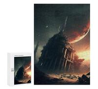 Jigsaw Puzzles for Adults 300 PCS Distant Planet's Shadowed Ruins Adult Jigsaw Puzzle Relax Games Wall Decoration Gifts for Friends And Family 300 PCS