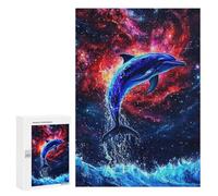 Jigsaw Puzzles for Adults 300 PCS Dolphin Leaping Ocean Waves Puzzle For Teenagerss But Fun And Humorous Wishlist with Santa Claus Unique Birthday And Xmas Gifts 300 PCS