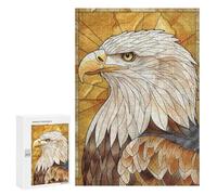 Jigsaw Puzzles for Adults 300 PCS Eagle Animal Gold Jigsaw Puzzle Family Game But Fun And Humorous Birthday Present, Gifts, 300 PCS