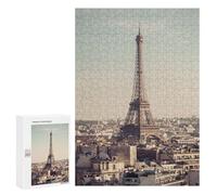 Jigsaw Puzzles for Adults 300 PCS Eiffel Tower Paris Skyline Adult Jigsaw Puzzle Family Game Presents for Women Birthday Present, Gifts, 300 PCS