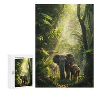 Jigsaw Puzzles for Adults 300 PCS Elephant Jungle Journey Jigsaws for Adults Toy Wall Decor Perfect Decoration Challenging To Complete 300 PCS