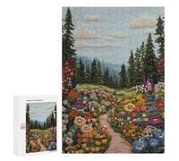 Jigsaw Puzzles for Adults 300 PCS Embroidered Forest Path Adult Puzzles Brain Teaser Game Presents for Women Gifts for Friends And Family 300 PCS