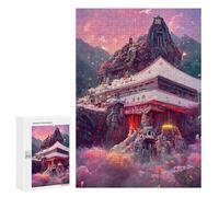 Jigsaw Puzzles for Adults 300 PCS Fantasy Mountain Temple Jigsaw Relaxing Games Analysis And Logic Unique Birthday And Xmas Gifts 300 PCS
