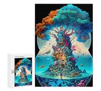 Jigsaw Puzzles for Adults 300 PCS Fantasy Tree Underwater World Jigsaw Puzzle Family Game But Fun And Humorous Birthday Present, Gifts, 300 PCS