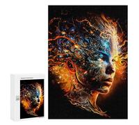 Jigsaw Puzzles for Adults 300 PCS Flame of Passion Artistic Portrait -2 Jigsaw Puzzle Family Game But Fun And Humorous Birthday Present, Gifts, 300 PCS