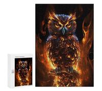 Jigsaw Puzzles for Adults 300 PCS Flaming Owl Artwork -5 Jigsaw Puzzle Family Game But Fun And Humorous Birthday Present, Gifts, 300 PCS