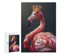 Jigsaw Puzzles for Adults 300 PCS Flamingo King Adult Puzzles Brain Teaser Game Presents for Women Gifts for Friends And Family 300 PCS