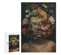 Jigsaw Puzzles for Adults 300 PCS Floral Head Woman Colors Adult Puzzles Brain Teaser Game Presents for Women Gifts for Friends And Family 300 PCS