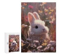 Jigsaw Puzzles for Adults 300 PCS Floral Rabbit Fantasy Jigsaw Puzzles for Teenagers Improve Memory Train Your Brain And Hands Stress Reduction Gifts 300 PCS