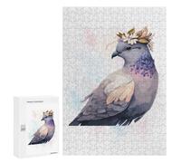 Jigsaw Puzzles for Adults 300 PCS Floral Watercolor Dove Puzzle for Adults Hands-on Game Wall Decoration Fun Activities at Home 300 PCS