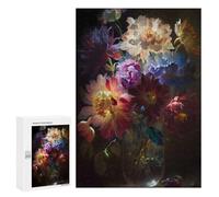 Jigsaw Puzzles for Adults 300 PCS Flowers White Blue Pink Adult Puzzles Brain Teaser Game Presents for Women Gifts for Friends And Family 300 PCS