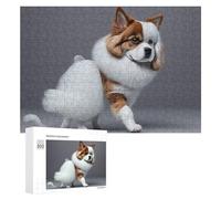 Jigsaw Puzzles for Adults 300 PCS Fluffy White And Brown Dog Puzzle for Adults Relax Games Difficult Hard Gifts for Friends And Family 300 PCS