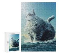 Jigsaw Puzzles for Adults 300 PCS Funny Fat Cat Adult Jigsaw Puzzle Relax Games Wall Decoration Gifts for Friends And Family 300 PCS