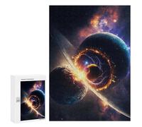 Jigsaw Puzzles for Adults 300 PCS Galactic Collision Cosmic Dance of Planets Jigsaw Puzzle Family Game But Fun And Humorous Birthday Present, Gifts, 300 PCS