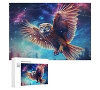 Jigsaw Puzzles for Adults 300 PCS Galactic Owl Flight Puzzle for Adults Relax Games Difficult Hard Gifts for Friends And Family 300 PCS