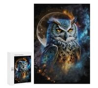 Jigsaw Puzzles for Adults 300 PCS Galactic Owl Majesty Puzzle for Adults Relax Games Difficult Hard Gifts for Friends And Family 300 PCS