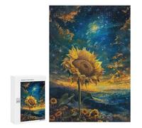 Jigsaw Puzzles for Adults 300 PCS Galactic Sunflower Serenity -1 Jigsaw Puzzles for Teenagers Improve Memory Train Your Brain And Hands Stress Reduction Gifts 300 PCS