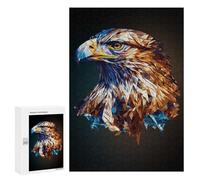 Jigsaw Puzzles for Adults 300 PCS Geometric Bald Eagle Art Puzzle for Adults Hands-on Game Wall Decoration Fun Activities at Home 300 PCS