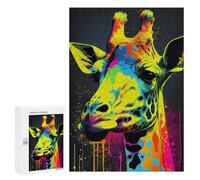 Jigsaw Puzzles for Adults 300 PCS Giraffe PopArt Animal Jigsaws for Adults Relax Games Presents for Women Gifts for Friends And Family 300 PCS