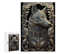 Jigsaw Puzzles for Adults 300 PCS Golden Monarch Wolf Puzzle for Adults Hands-on Game Wall Decoration Fun Activities at Home 300 PCS