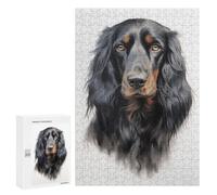 Jigsaw Puzzles for Adults 300 PCS Gordon Setter Dog Adult Jigsaw Puzzle Family Game Presents for Women Birthday Present, Gifts, 300 PCS