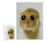 Jigsaw Puzzles for Adults 300 PCS Hamster Portrait with Big Eyes Jigsaws for Adults Family Games Stress Reliever Birthday Present, Gifts, 300 PCS